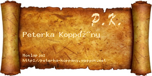 Peterka Koppány névjegykártya